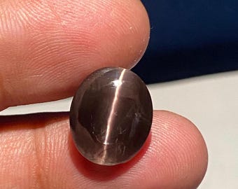 Natural Grey Sillimanite Cat's Eye Cabochon (11x14x5MM)