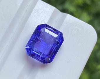 Tanzanita natural / Tanzanita azul violeta suelta / Piedra de nacimiento de diciembre / Gema auténtica facetada para la fabricación de joyas de 2,60 ct
