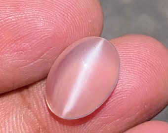 SUPERBE --- Cabochon net oeil de chat en pierre de lune blanche de Ceylan rare, pierre précieuse en vrac | 4,50 carats | Non chauffé Non traité | Fabrication de bijoux