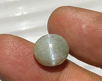 CHRYSOBERYL CAT'S EYE Natural Cabochon Gemstone Unheated Untreated Agr Certified Gray Cat's eye High Sharp Ray Oval Cat's eye 6.53CT For Rin