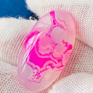 FANTASTISCH-Pink Juicy Transparenz- Natürliche Jemenitische Sulemani Aqeeq Herz Leber Organische Figur Cabochon 34.50CT Unbehandelte Unerhitzte Erde