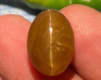 16.60 Carat Huge Chrysoberyl Cat's Eye Cabochon | Mined In Sri Lanka | Ceylone Cymophane Chatoyant Big Chrysoberyl Astrology Ring Use 12x16m