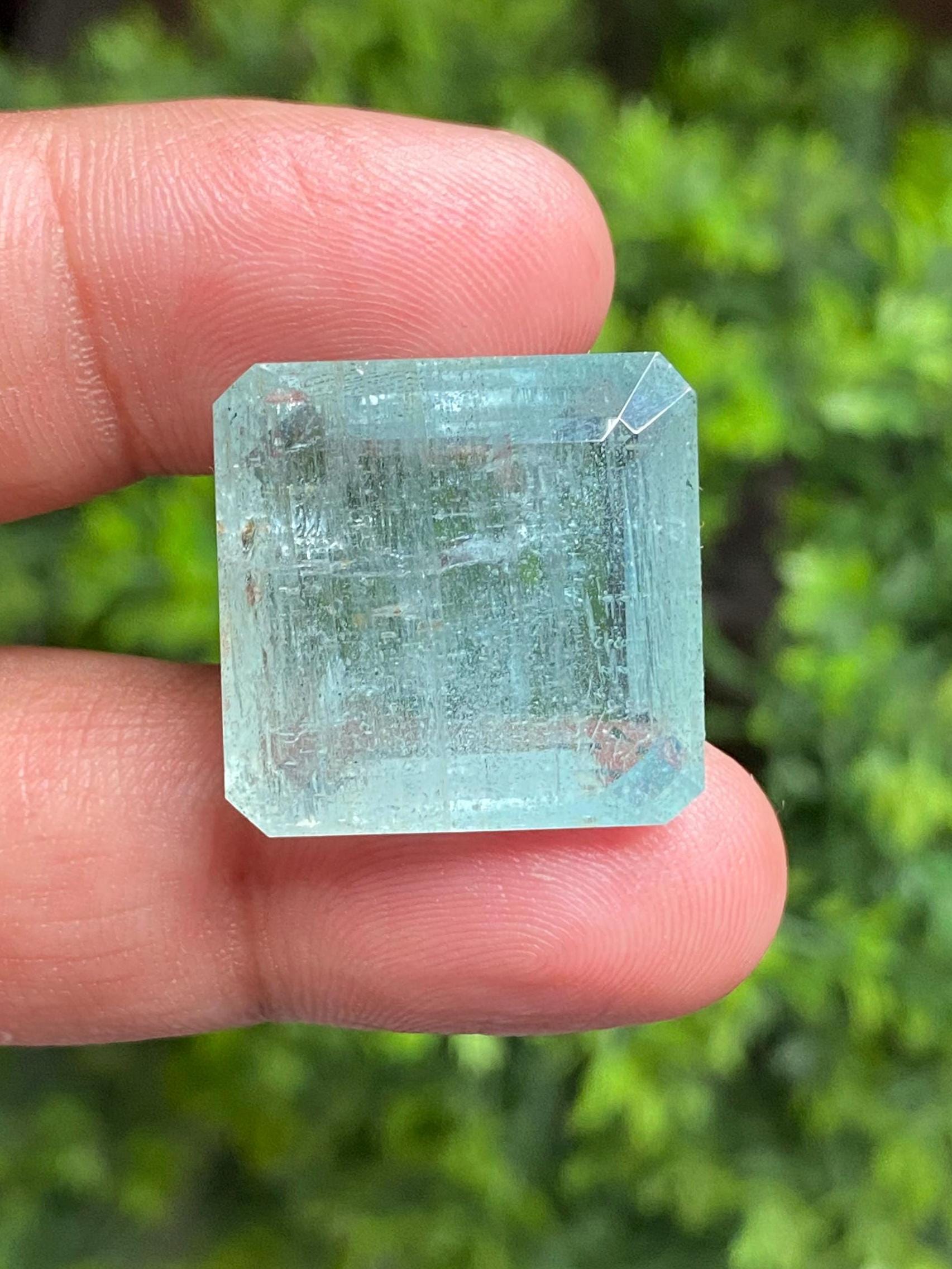 36 Carat Santa Maria Aquamarine Gemstone, 21x21x10mm, March