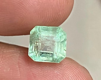 Natural Russian Emerald Square Cut 2.80 Cts Light Green Mint Emerald Gemstone