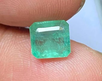 Zambian Emerald Square Octagon Cut Gemstone 2ct - Eye Clean Extra Fine Jewelry Stone