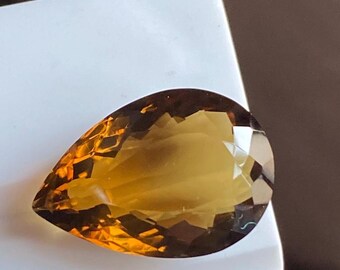 Honey Quartz Earrings | Pear Shape Gemstone Studs or Dangles