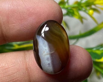 Cabujón Sulemani Aqeeq - Piedra preciosa de ágata de miel ovalada, 14,40 CTS