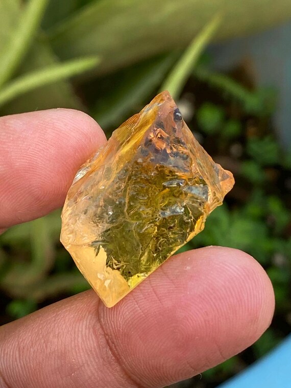 Raw Golden Topaz Crystal, Untreated Skardu Mineral Specimen, 12