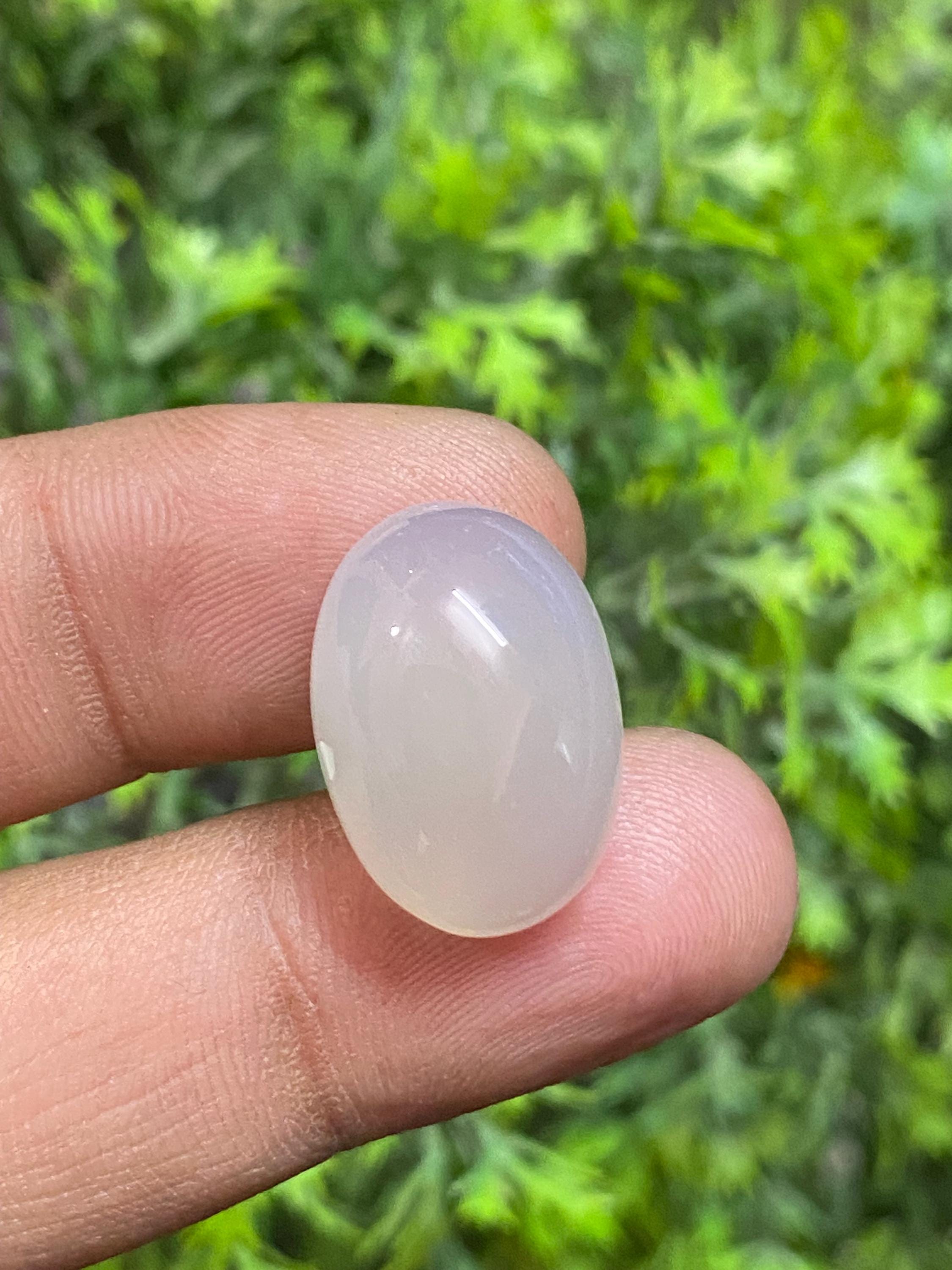 Oval White Aqeeq Gemstone | Natural Yemeni Hakik, 17.30 Cts - Etsy