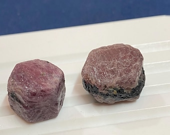 Raw Record Keeper Ruby Crystal Specimens Gemstone , 2 Peaces 65 Ct