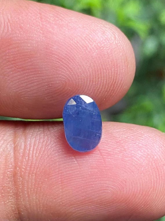 Saphir Bleu Naturel De Thaïlande - 5x4.2 Mm - 0.50 Ct - Chauffé - Rare