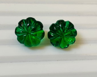 Perline di zucca in quarzo smeraldo fatte a mano, intaglio sfaccettato a forma di melone, 12 mm