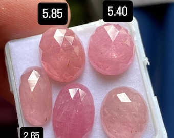 Natural Pink Sapphire Gemstone Rose Cut Loose For Jewelry Making