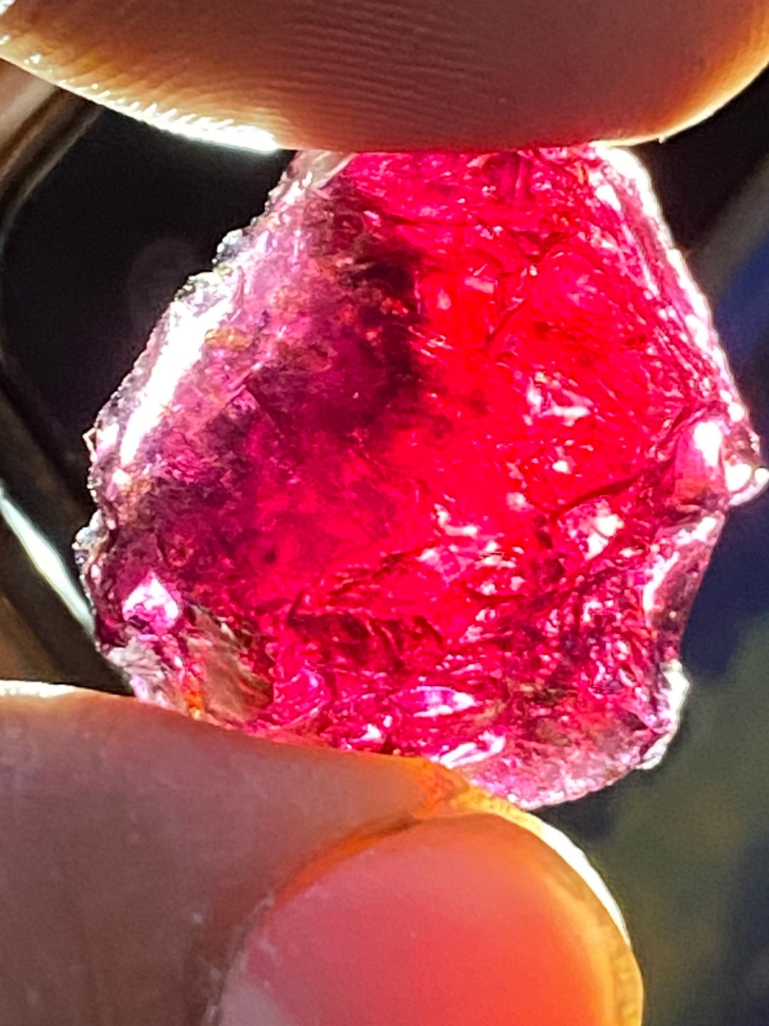 FACET GRADE Red Garnet Raw Extra Large!clean Peices Natural Blood Red ...