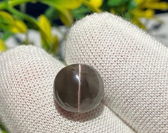 Natural Grey Sillimanite Cat's Eye Cabochon – 5.80CT Gemstone