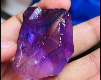 Natural Blue Amethyst Big Size Raw | African Mined | Eye Clean For Faceting | 6 Peaces