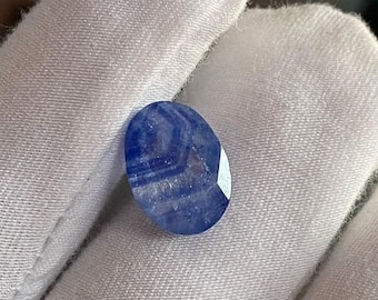 Saphir Naturel Bleu Certifié 5,42 Carats - Coupe Ovale - Gemme En Vrac