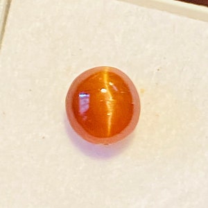Hervorragender Natur Bernstein Farbe Katzenauge Runder Cabochon 7mm Aus Afrikanischem Crysoberyll Unbehandelt AA+ Feine Qualität Für Einzigartige Immer Selten!!
