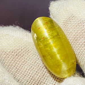 35CTS CHRYSOBERYL Katzenauge sehr groß 100% natürliche grüne Katzenauge Erde-Mine zertifiziert aus Brasilien Cabochon Katzenauge natürlich für Anhänger
