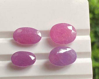 Pink Purple Ruby Gemstone Lot – Burmese Oval Loose Stones, 17.40 Carat