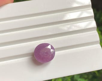 Natural Burma Ruby Gemstone, Pink Oval, 12.50 Carat