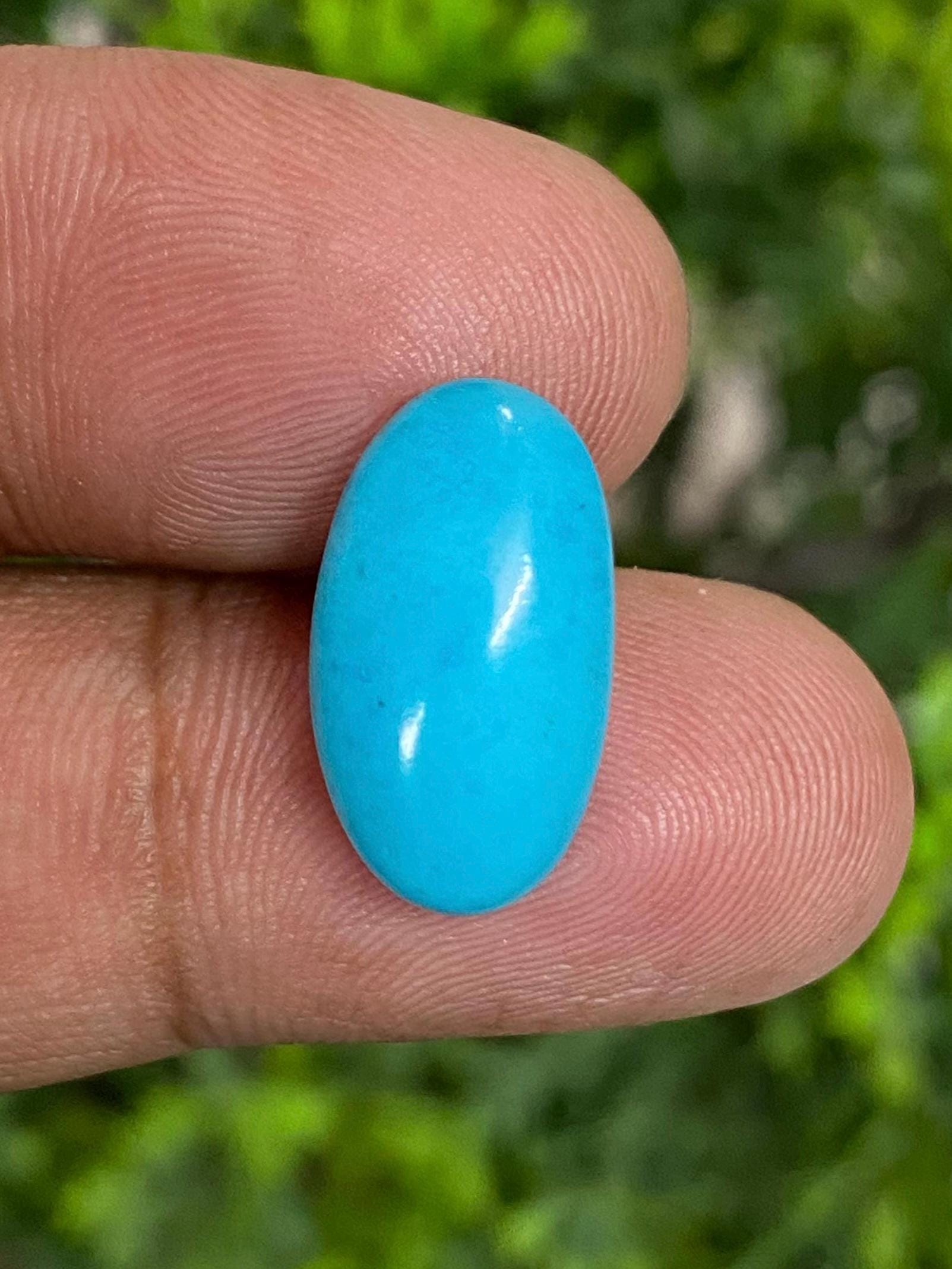 Arizona Sleeping Beauty Turquoise, Oval Sky Blue Cabochon (6.10 CT