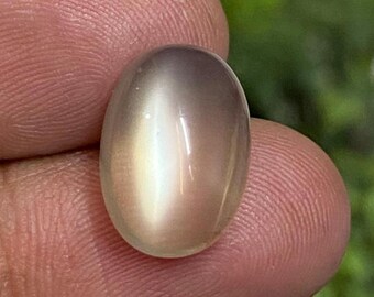 FANTASTIC | Natural Grey And Golden Moonstone Cabochon Gemstone 8.60ct | Flashy Ceylone Earth Mined Moonstone High Quality For Jewellry