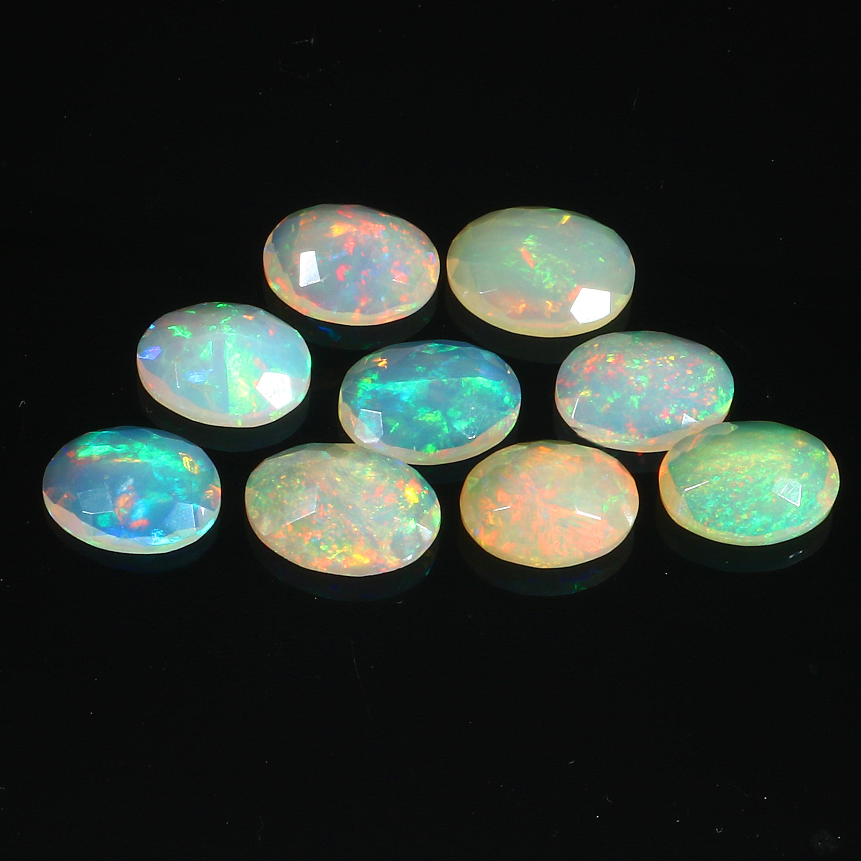 ETHIOPIAN WELO OPAL 4.5 MM ROUND MULTI FIRE FACETED CALIBRATED ALL NATURAL