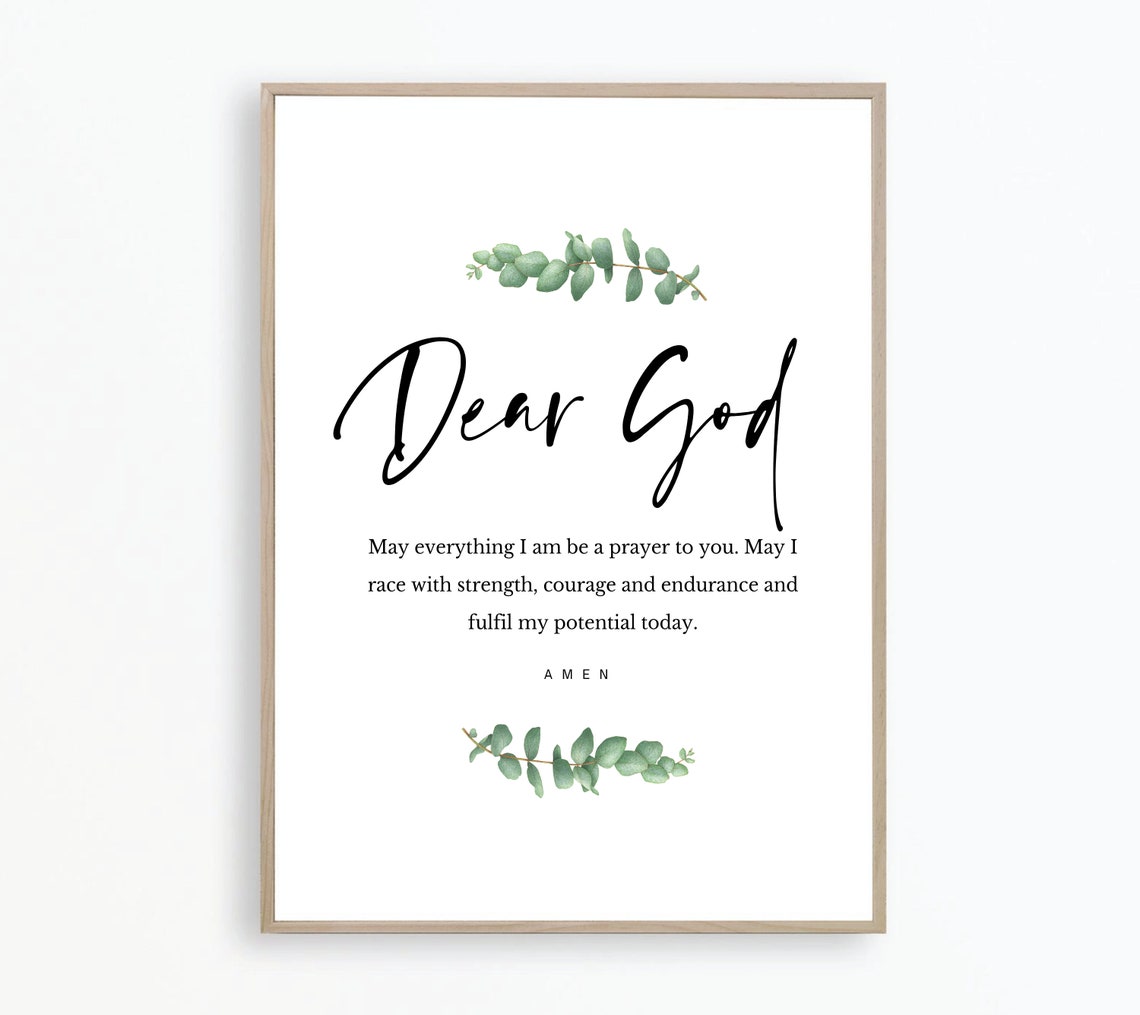 Athlete Prayer Poster A prayer for athletes a prayer for Etsy