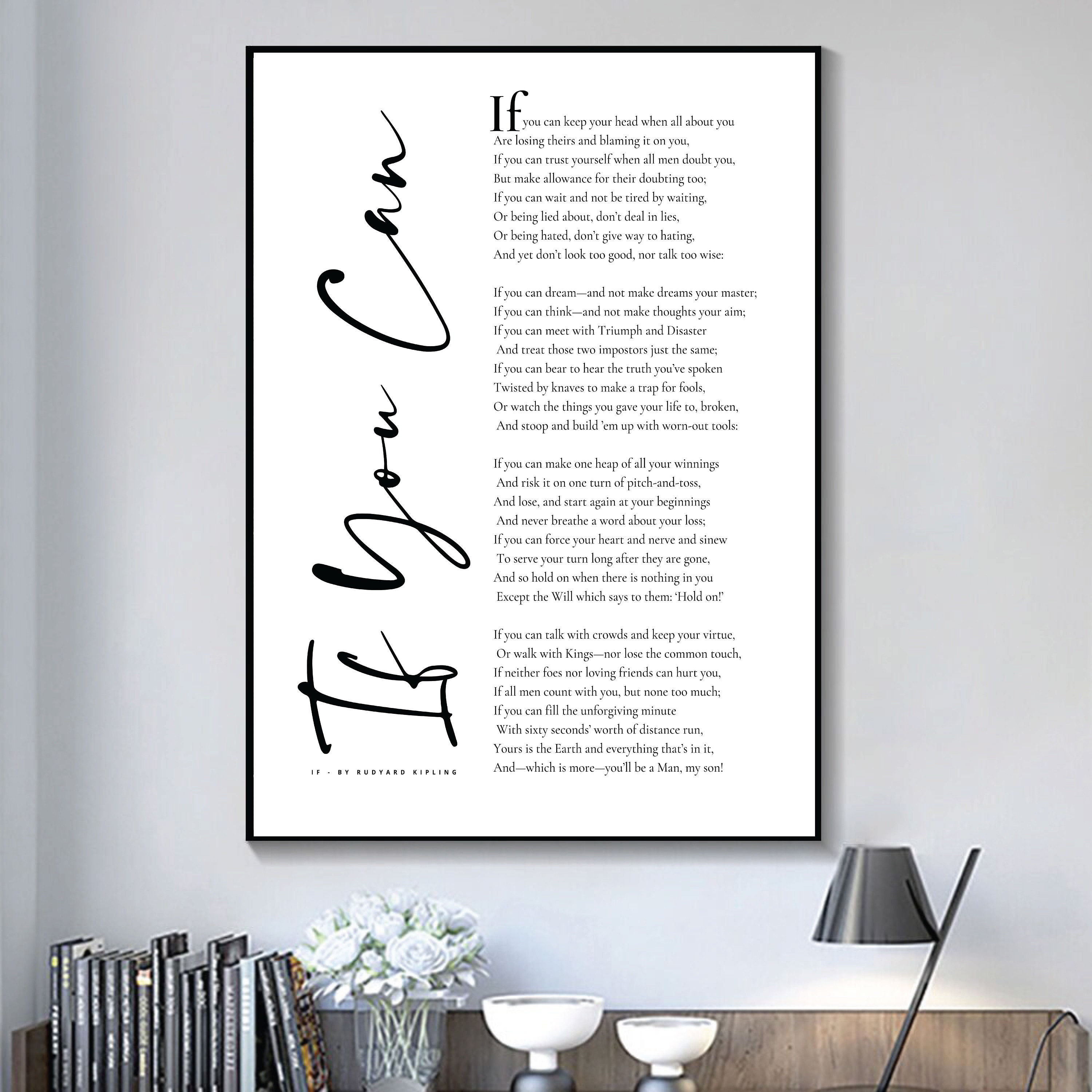 Buy Rudyard Kipling's If Poem, If by Rudyard Kipling, Graduation Gift ...