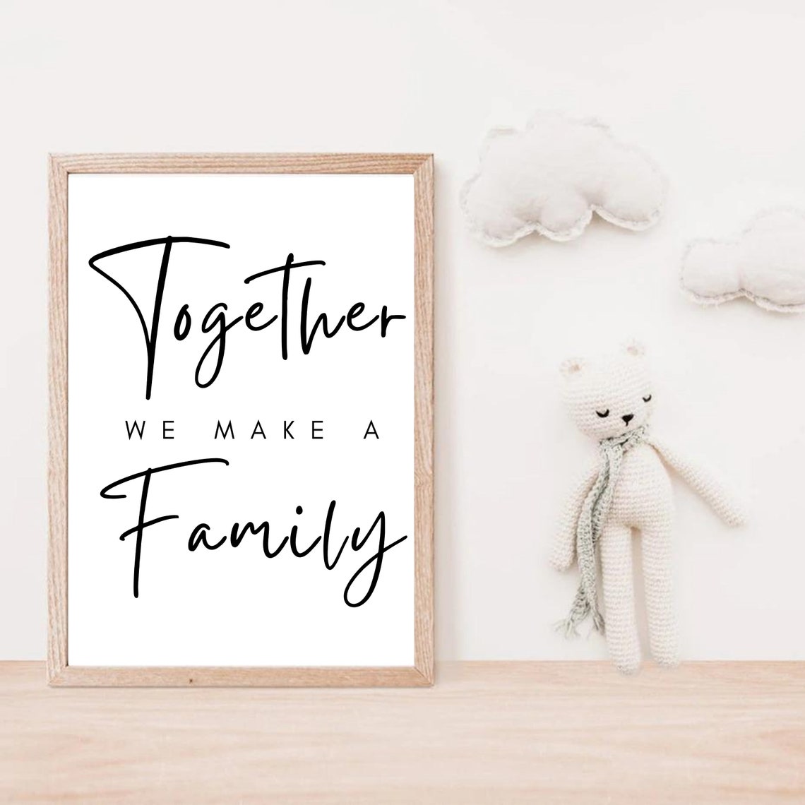 Together We Make A Family.family Quote Prints.black and White Family ...