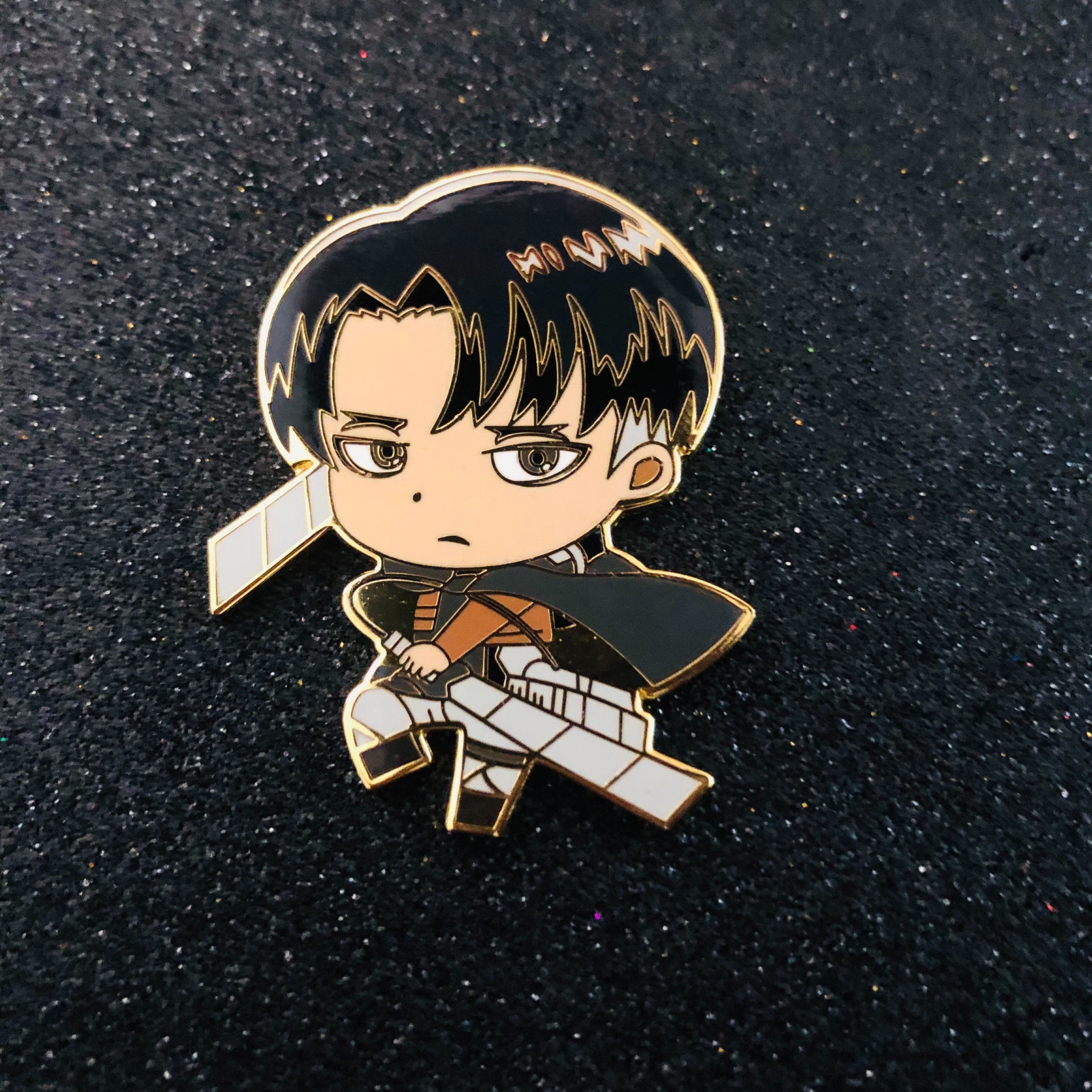 Levi Ackerman Attack On Titan Aot Enamel Pin Badge Etsy