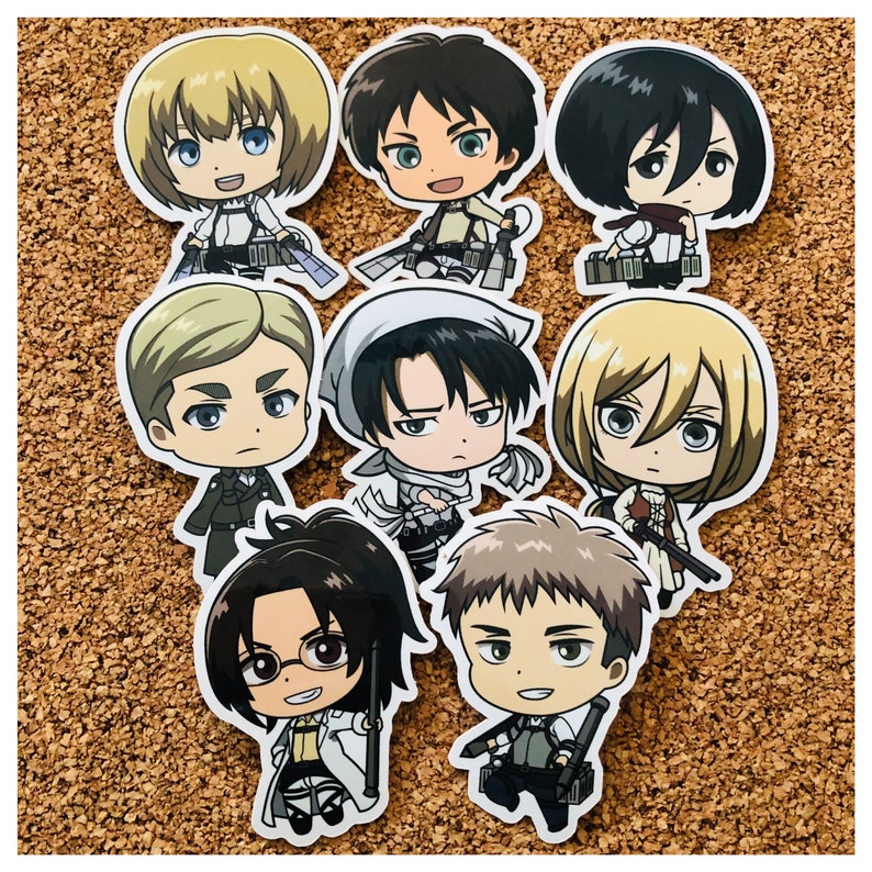 ATTACK On TITAN AOT Stickers Attack on Titan Aot Anime Stickers | Laptop Stickers | Skateboard | Water Bottle | Macbook  | Hydro Flask 