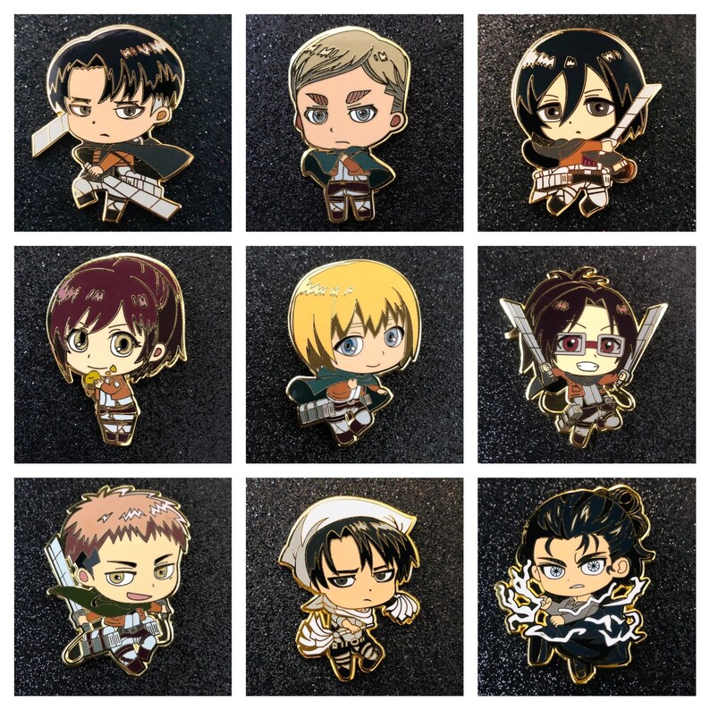 Scout Pins Attack on Titan AOT Enamel Pin Badge Etsy