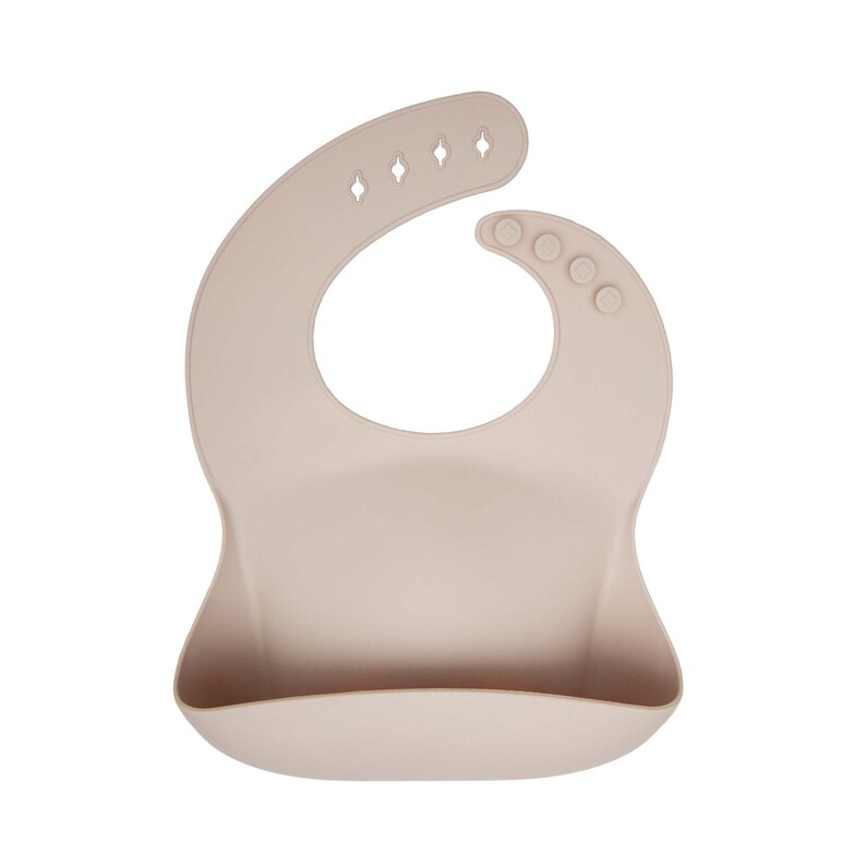 Waterproof baby bib in pastel color ESTONKIDS silicone bib Sand