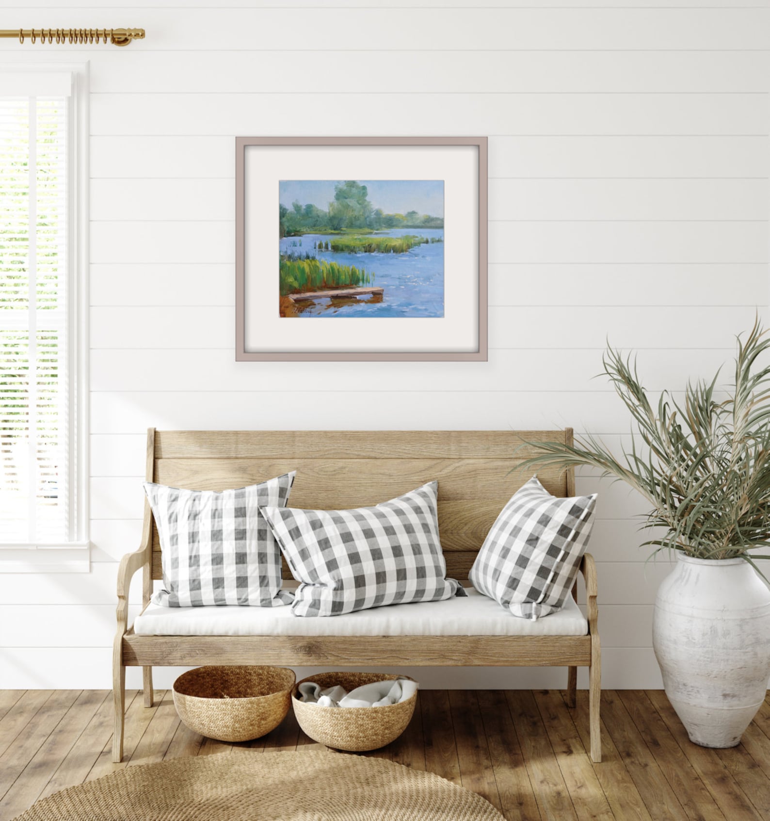 Blue lake wall art print lake house wall decor horizontal Etsy