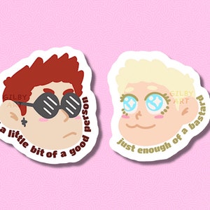 Aziraphale Crowley Sticker Good Omens Vinyl Sticker Ineffable Husbands Digital Art Decal Art Sticker Angel Demon Sticker