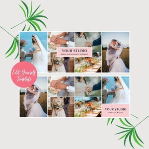 Facebook Cover Template, Canva Editable Facebook Timeline Banner, Photo Collage Header, Photography Template, Social Media Template Post