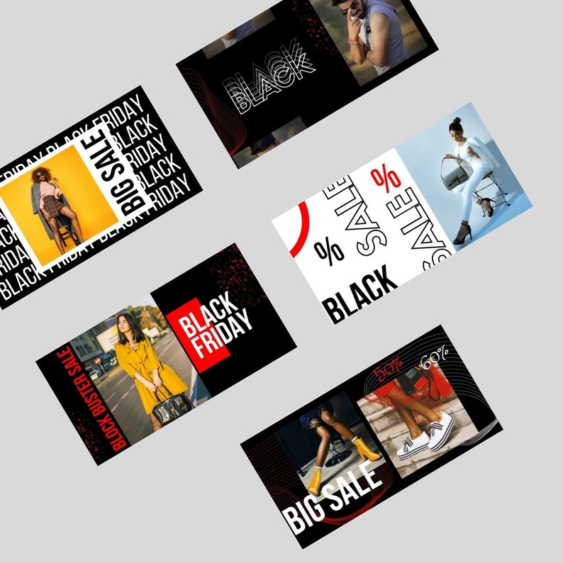 May include: Black Friday sale banner with red and white text on a black background. The text says "Black Friday Sale" and "Big Sale".