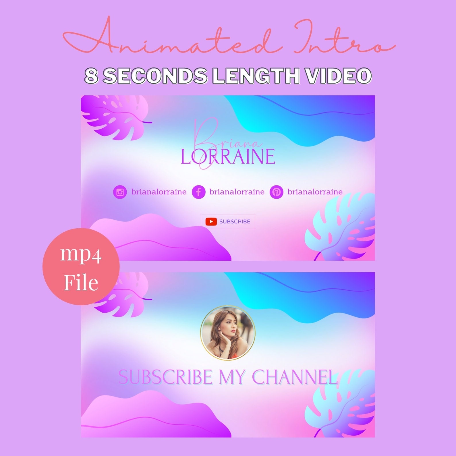 Neon DIY Youtube Canva Template Editable Youtube Channel Kit - Etsy