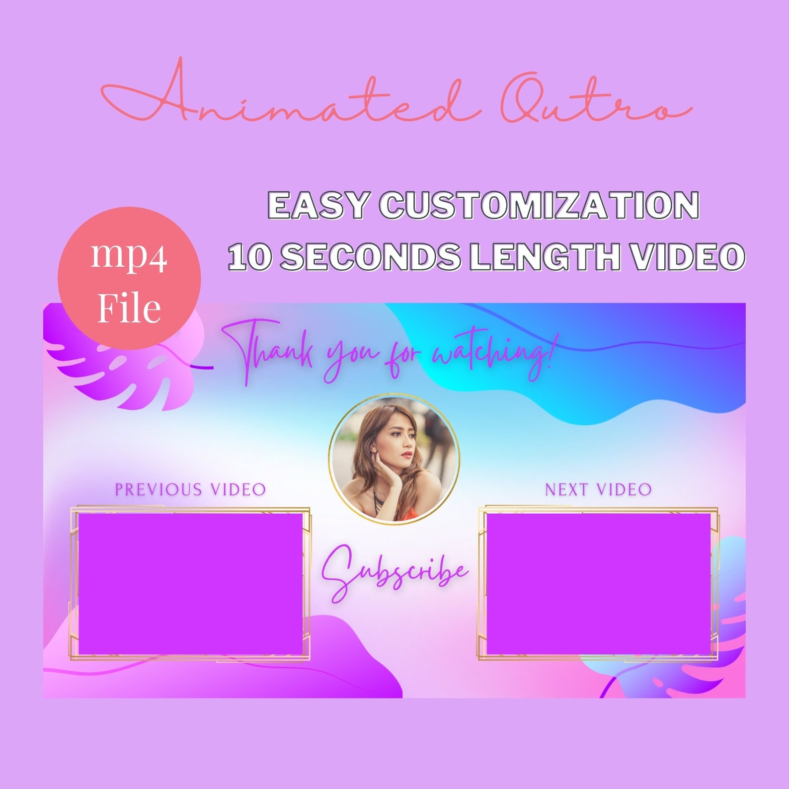 Neon DIY Youtube Canva Template Editable Youtube Channel Kit - Etsy