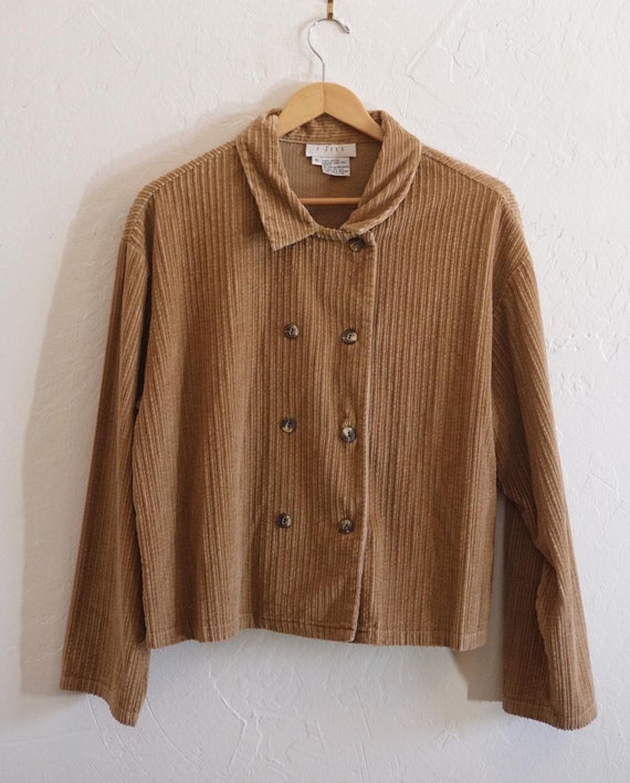 Vintage Tan J.Jill Corduroy Button Up