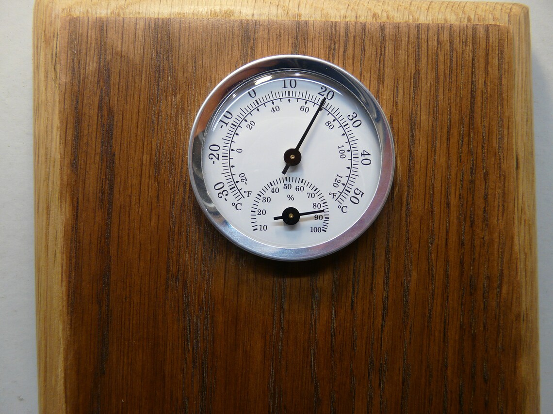 Thermometer/temperature And Humidity Gauge set into a wall Etsy