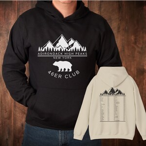 46er Club New York Adirondack Sweatshirt, Unisex NY Adirondack Hoodie, Hike the Adirondacks Shirt, Adirondack 46er Gift, New York Gift