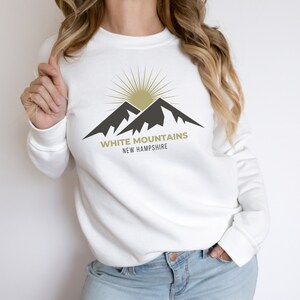 White Mountains New Hampshire Sweatshirt, NH Sweatshirt for Women, NH Shirt for Men, Vintage Style New Hampshire, New Hampshire Gifts