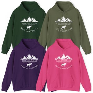 4000 Footer Club White Mountains New Hampshire hooded sweater, Hike the Whites, NH unisex hoodie, New Hampshire Gift, Granite State afbeelding 5