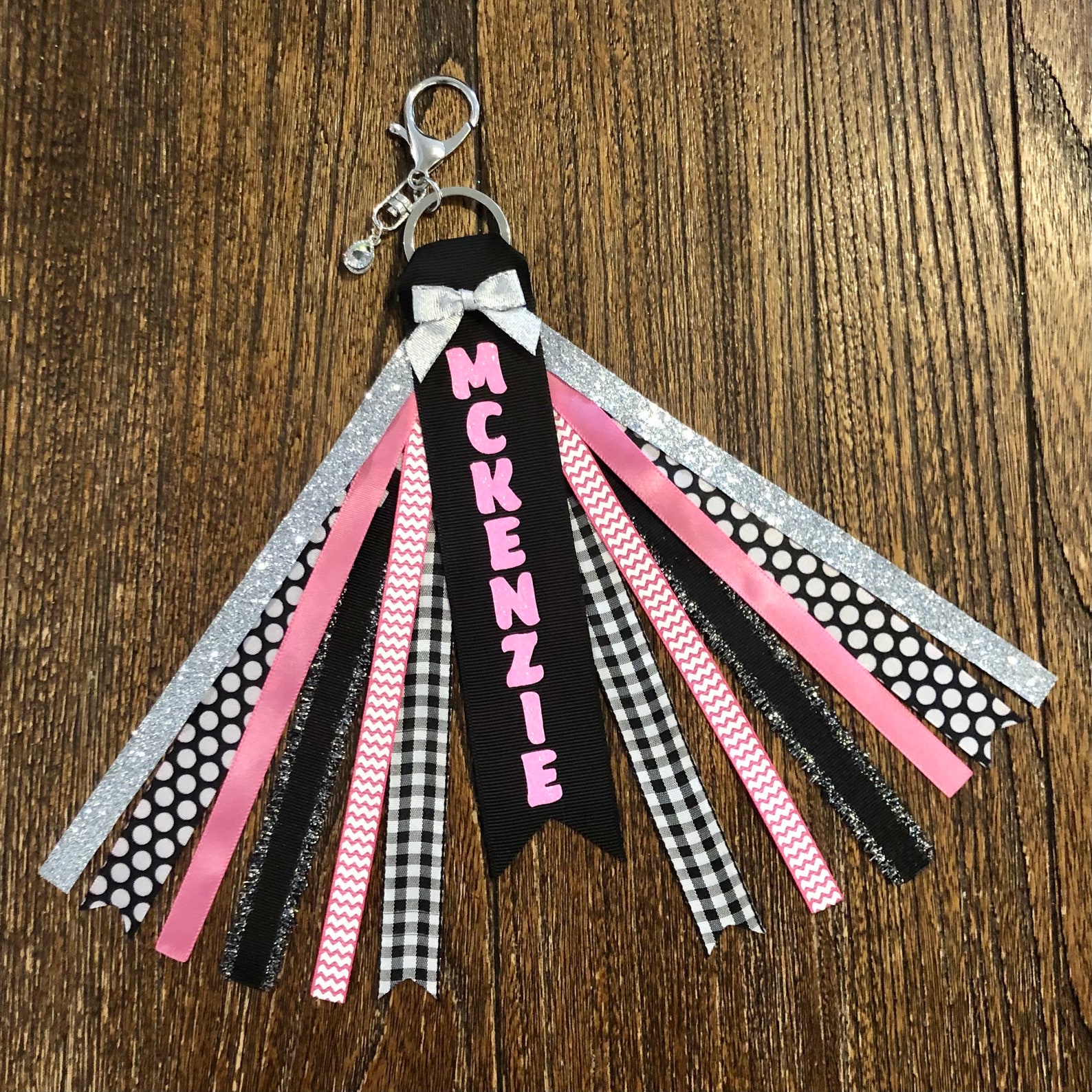 Personalized RIBBON KEYCHAIN Name Key Ring/bag Tag/zipper Etsy