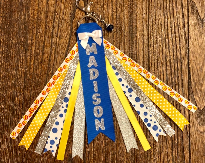Personalized RIBBON KEYCHAIN Name Key Ring/bag Tag/zipper Etsy