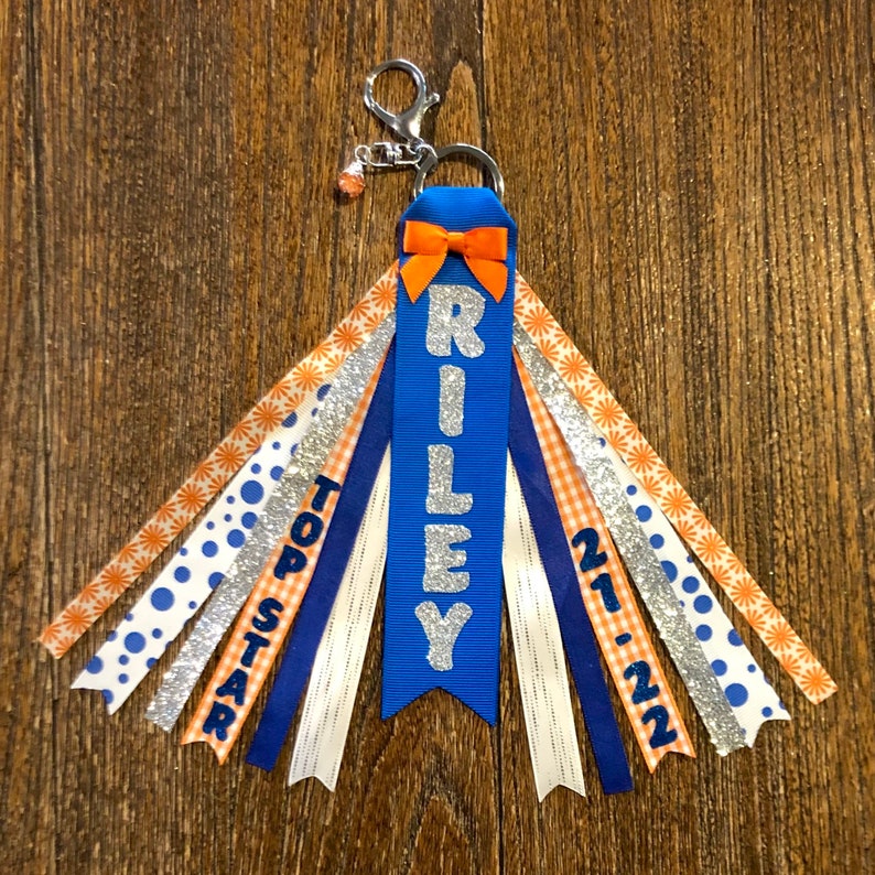 Personalized RIBBON KEYCHAIN Name Key Ring/bag Tag/zipper Etsy