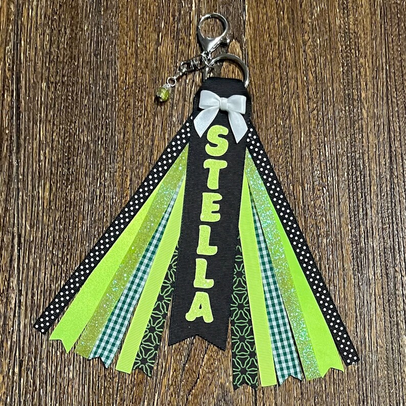 Personalized RIBBON KEYCHAIN Name Key Ring/bag Tag/zipper Etsy